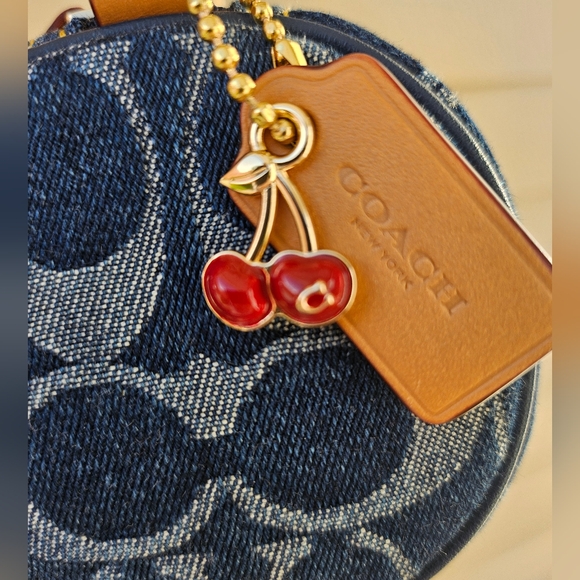 NWT Coach NOLITA DenimSignature Barrel Bag - Picture 6 of 12